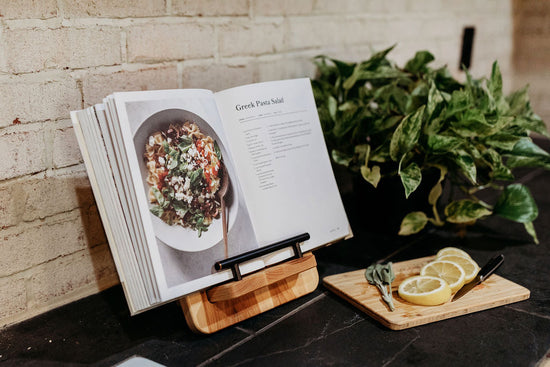 Handcrafted Cookbook Holder - American Hickory