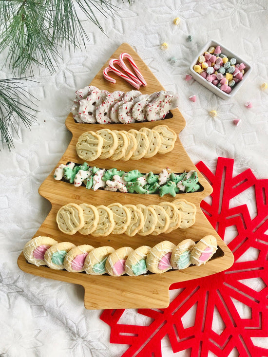 Seasonal Christmas Tree Serving Board - Organic Bamboo