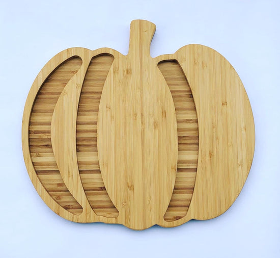 Seasonal Pumpkin Serving Board - Organic Bamboo