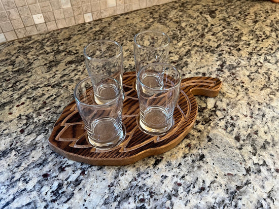 Handcrafted Hop Shaped Beer Flight