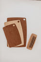 Handcrafted Recycled Paper Composite Cutting Board Set with a Personalized Stand