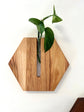 Hexagon Wall Vase - Hickory & Mahagony