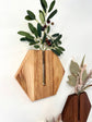 Hexagon Wall Vase - Hickory & Mahagony