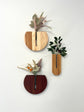 Round Wall Vase - Hickory & Mahagony
