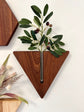 Triangle Wall Vase - Hickory & Mahagony