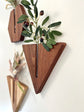 Triangle Wall Vase - Hickory & Mahagony