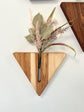 Triangle Wall Vase - Hickory & Mahagony