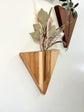 Triangle Wall Vase - Hickory & Mahagony