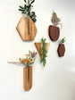 Triangle Wall Vase - Hickory & Mahagony