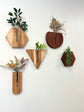 Triangle Wall Vase - Hickory & Mahagony