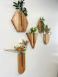 U-Shape Wall Vase - Hickory & Mahagony