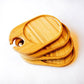 Wine & Appetizer Plate Set of 4 - Organic Bamboo
