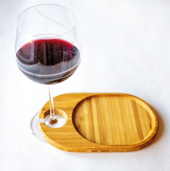 Wine & Appetizer Plate Set of 4 - Organic Bamboo
