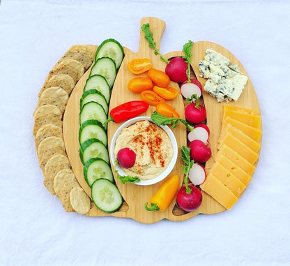 Seasonal Pumpkin Serving Board - Organic Bamboo