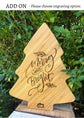 Seasonal Christmas Tree Serving Board - Organic Bamboo