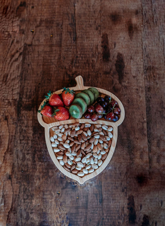 Acorn Nut and Fruit Tray - American Hickory