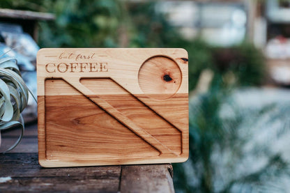 Coffee Break Tray - American Hickory