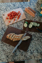 Handcrafted Recycled Paper Composite Cutting Board Set with a Personalized Stand