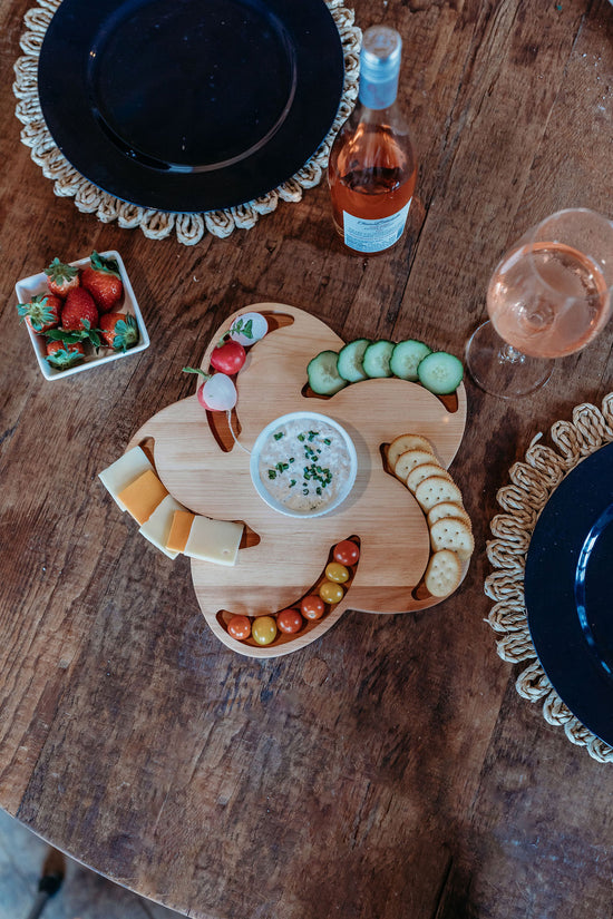 Plumeria Blossom Charcuterie Board - American Birch