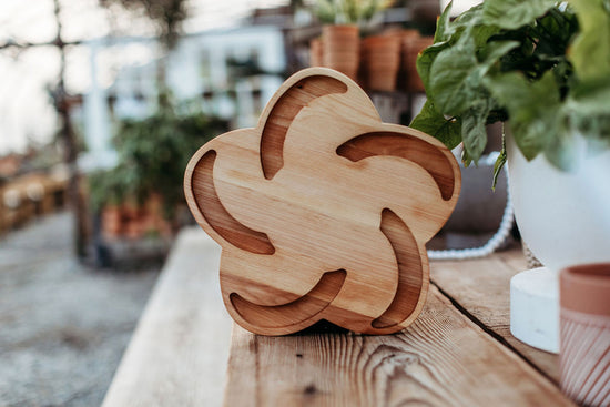 Plumeria Blossom Charcuterie Board - American Birch