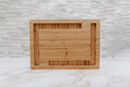 Simple Edge Cheese and Crackers Board - Organic Bamboo